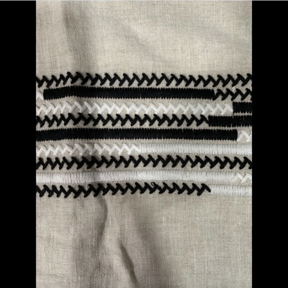 NIB $135 Hotel Collection Global Stripe‎ (1) Linen Standard Sham #238